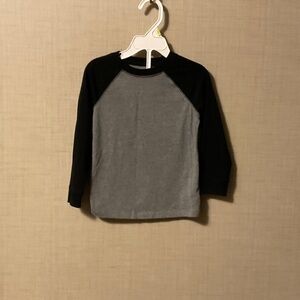 Cat & Jack Black and Gray Long Sleeve Raglan Tee